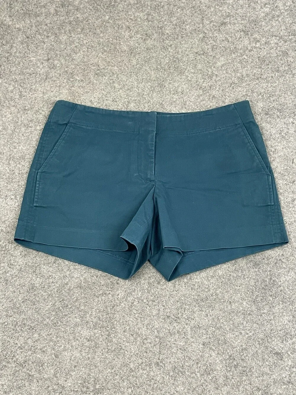 J Crew Shorts Womens 4 Blue Flat Front Chino Stretch Comfort Solid Beach Summer